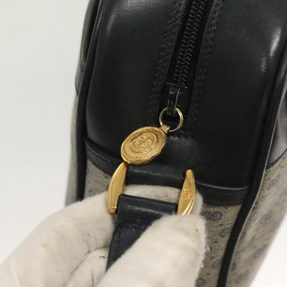 GUCCI Micro GG Supreme Sherry Line Clutch Bag Pvc Navy Gold